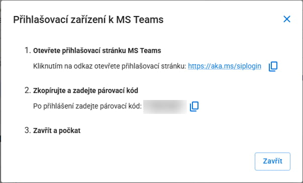 Párování MS Teams