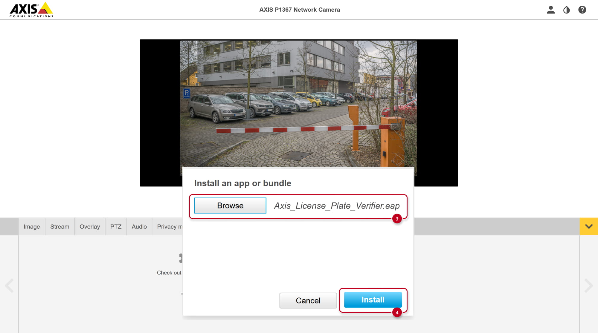Axis network camera - new app - browser