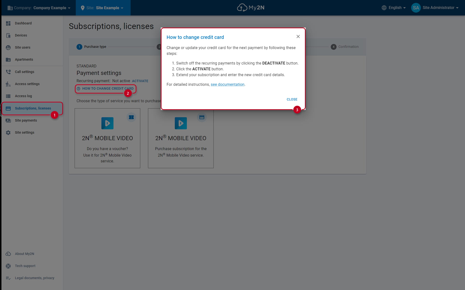 How to Change credit card info - tooltip