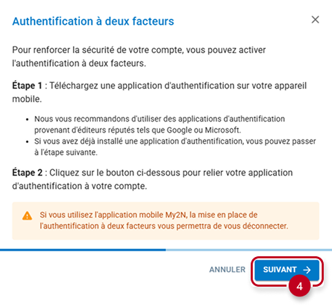 My2N - Activer MFA