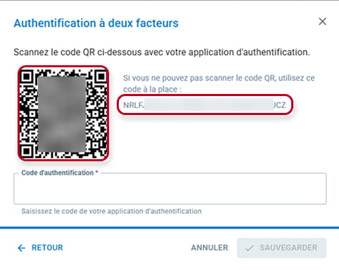 My2N - code QR + code