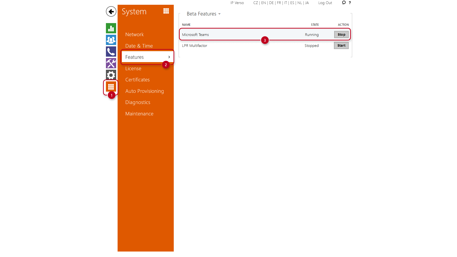 Intercom feature page with Microsoft Teams feature