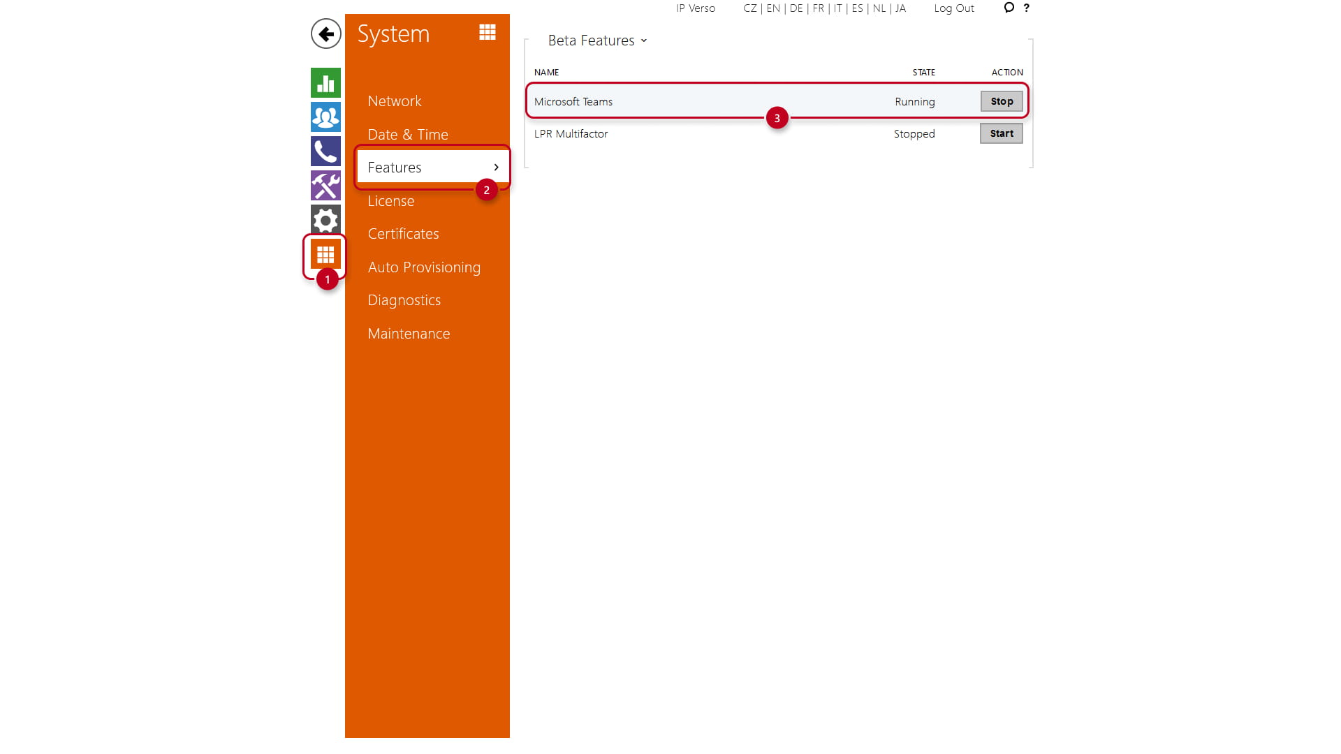 Intercom feature page with Microsoft Teams feature