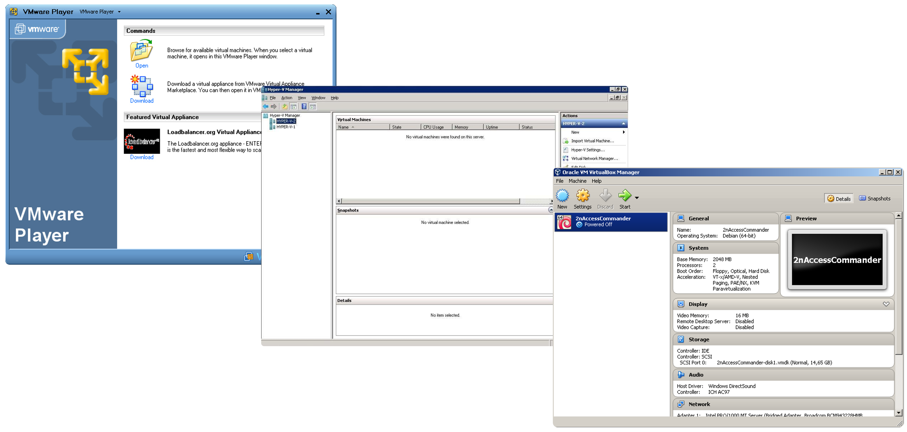 2N Access Commander -  Virtualization platforms