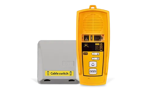 Orange alarm box with alarm button