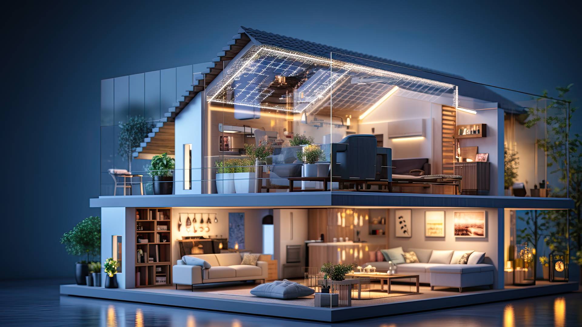 Door access control system represented in a single-villa project