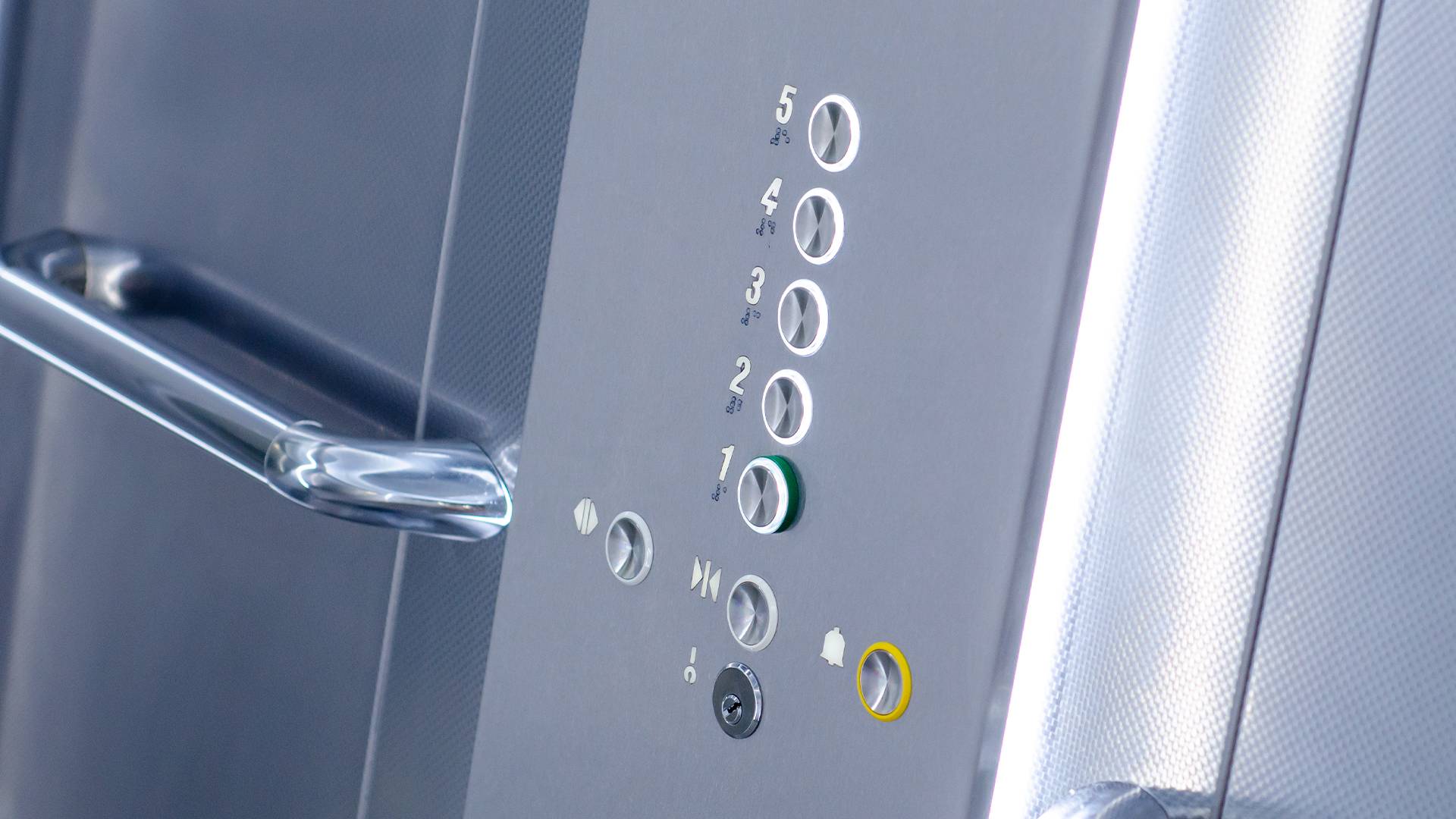 Modern interface of an elevator
