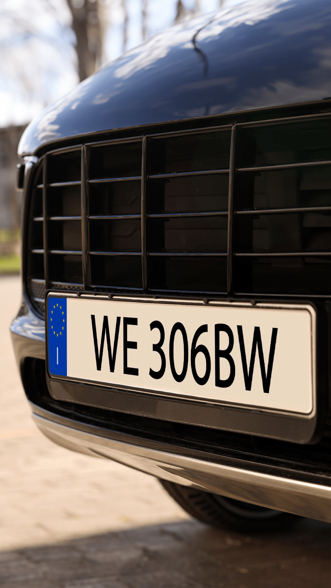 Close-up van een nummerbord van een auto